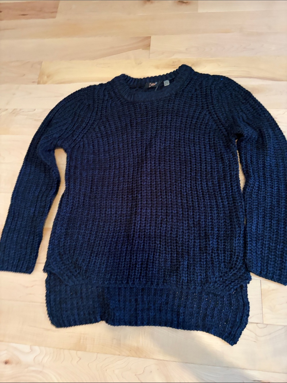 Dex Navy Chunky Crewneck Sweater